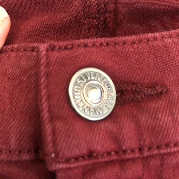 7 For All ManKind Red Skinny Jeans - Picture 6 of 13